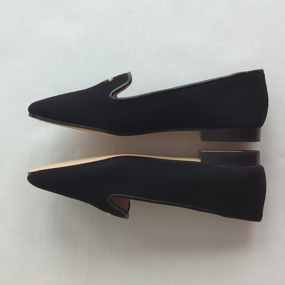 Kate Spade NY Claudia Leather Suede Velvet Slip On Flats 6B Black - Picture 10 of 16